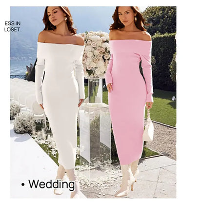 Nest&carry - Elegance Off-Shoulder Bodycon Dress