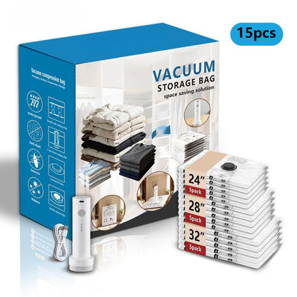 Nest&Carry - Cordless Travel Vacuum Storage Compression Bag Set