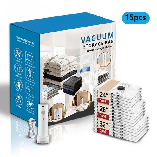 Nest&Carry - Cordless Travel Vacuum Storage Compression Bag Set